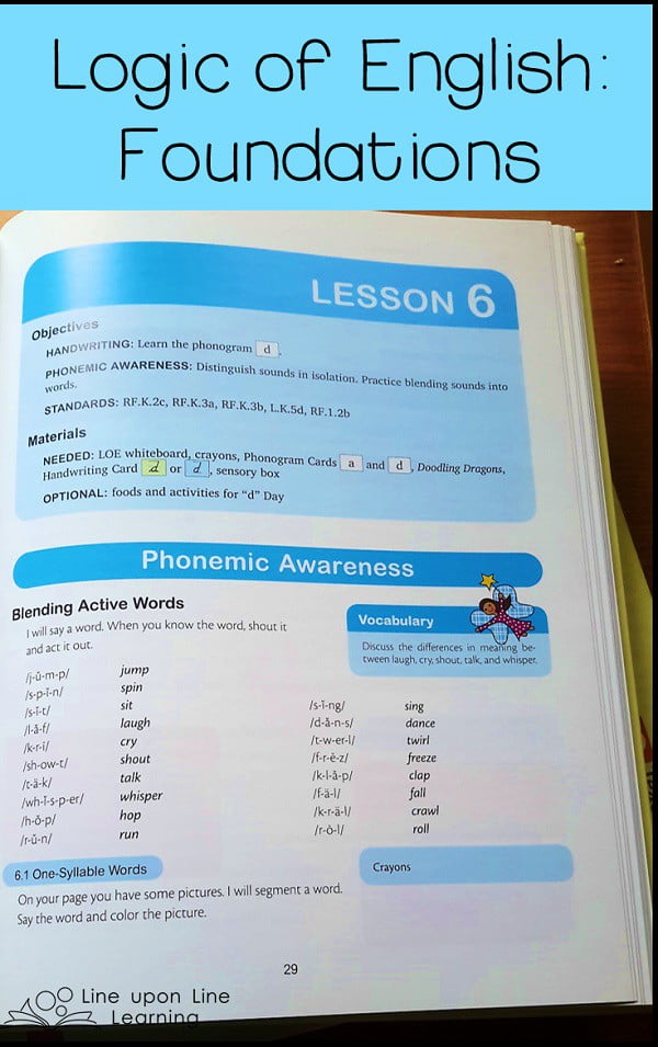 Logic of English Foundations Line upon Line Learning